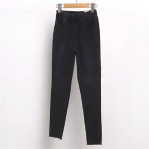 [강물처럼]빅사이즈사랑해요 6651L102 밴딩 블랙 데님 진 LO (65