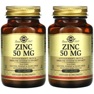 Solgar 솔가 징크 아연 50mg 100정 2팩 Zinc