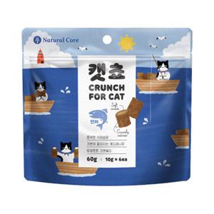 네츄럴코어 캣쵸 연어 60g 고양이 간식