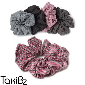 [타키비즈] 모던체크 곱창 헤어끈