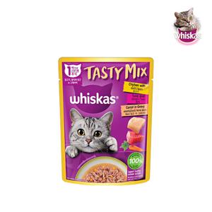 위스카스 고양이파우치 테이스티믹스 닭고기,참치와 당근 70G