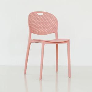 더조아 보니체어 핑크 플라스틱 인테리어 의자