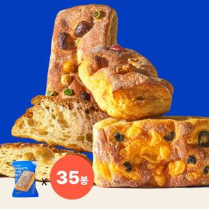 [널담] 고단백 저당 네모 바게트 총 35개 (각 90g 5종 7개씩)