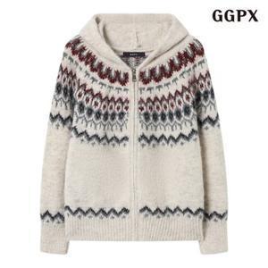[GGPX]빈티지 후드 노르딕 집업 니트 가디건 (GPDCK045D)