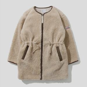 [지프]공용) 배색 롱 기장 뽀글이 베이지 점퍼 자켓 JL4TZF405