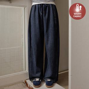 [저스트원] 커버절개 융기모 스트링 밴딩데님(숏/기본/롱)