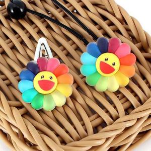 [아랑로랑] 스마일플라워 방울 똑딱핀