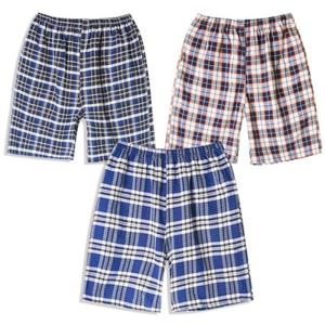 [디바옴므]여름 시원한 체크 5부 면 밴딩 반바지