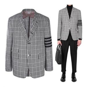 톰브라운 사선 체크 린넨 자켓 MJC348H 07889 980