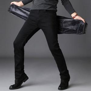 [제라카] 남자 겨울 기모안감 블랙진 스판 청바지 일자핏 JN202