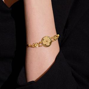 [커플레인] 여성 클로버 24k순금 뱅글체인팔찌 18.75g+18K장식