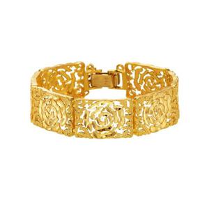 [한국금다이아몬드] 여자 순금 팔찌 장미 꽃 리스틀릿 24K 37.5g 18K장식