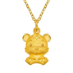 [한국금다이아몬드] 순금 아기 호랑이 돌목걸이 24K 3.75g 100일 선물
