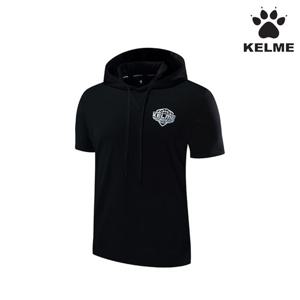 켈미 3881510 후드 반팔티셔츠 블랙 운동복