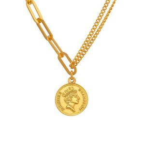 [한국금다이아몬드] 여자 순금 목걸이 퀸 포인트 클립 24K 18.75g 18K장식