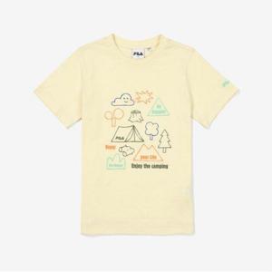[46%OFF][휠라키즈] 캠핑 그래픽 이모지 티셔츠 (FK2RSF2204X_VAA)
