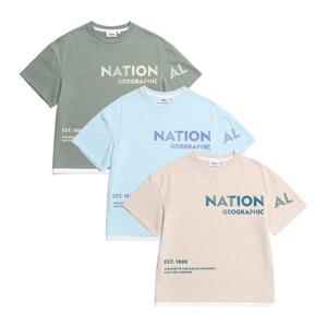 내셔널지오그래픽 키즈 K232UTS830 그래픽 레이어드 3종택 1