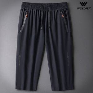 빅사이즈 지퍼포켓 밴딩 7부 반바지 남자 남성 팬츠 WI113PN