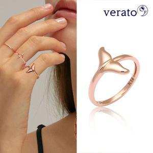 베라토 14K 행운의 고래꼬리 반지