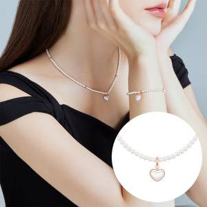 [제이에스티나] 마리엘 진주 비드목걸이+펜던트 세트