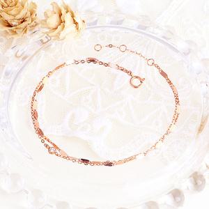 [제메이스] 14K 샤인 스틱 두줄 팔찌