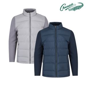 [크로커다일] 소매 니트 무봉제 덕다운 점퍼 CDAA9JP4204