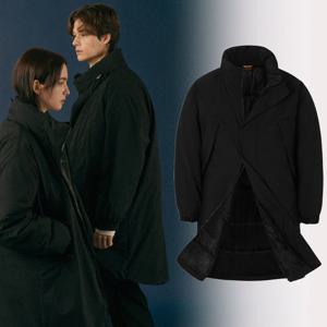 펄스 남자 여자 겨울 방한 아우터 롱패딩 점퍼 벤치 코트 블랙