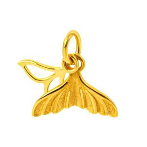 [한국금다이아몬드] 순금 펜던트 24K 금 더블 고래 꼬리 1.875g