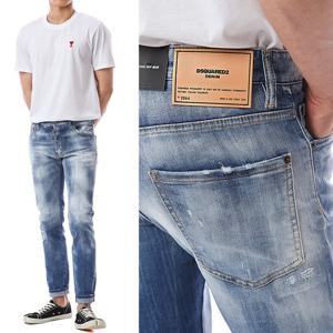 디스퀘어드 브라운 로고패치 아이스 연청진/71LB0901