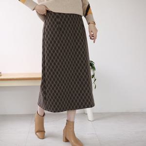 [웬디즈갤러리]울터치 체크 스커트 LSK107