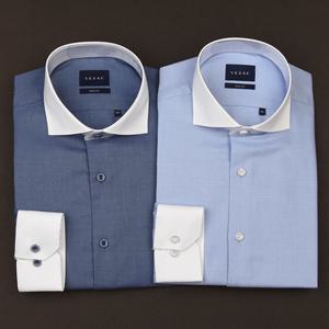 [YEZAC] 심플하고 세련된 와이드카라 클레릭 슬림셔츠 2종 택1(YJ3FUS533 NY외)