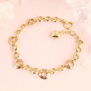 [제메이스] 14K 콤비 도넛 할로우 팔찌