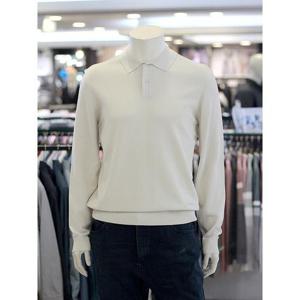 크로커다일 세이브존03 남성 봄 플로 긴팔 카라 니트 SAVCDAAAKT1352