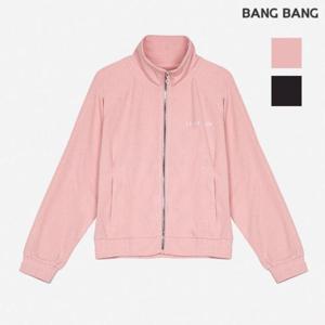 뱅뱅 동백01 여성 골지 크롭 하이넥 집업 NTKT13