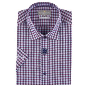 [카운테스마라(셔츠)]깅엄체크 준슬림핏 반소매남방CDHW2C6354B0-GN