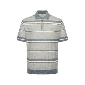 [닥스]린넨혼방 스트라이프 반팔 카라니트 네이비_DKS1SWTS104N1