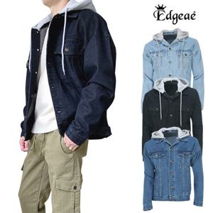 엣지애 남녀공용 오버핏 후드 청자켓 MCJIC7500RS2