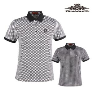 보스케 야마구치 남성 유니크 반팔 카라셔츠 YG1M410