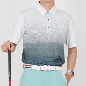 맥킨리 남성 도트 배색 카라 PK 반팔티셔츠_E2-3M090