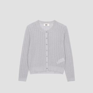 [UNIT]라인 블렌드 크루넥 스카시 니트 가디건 [UFJKCA256N-GREY]