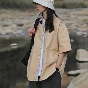 [모로엠] 포켓 오버핏 남성 반팔 남방 셔츠 DMS-SHA-Q3547461