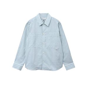 메종키츠네 오버셔츠 블루 스트라이프 MM00401WC2048