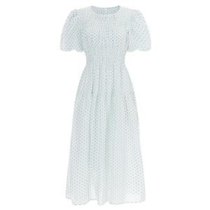 샵앤) 나염 밴딩 여성 반팔 롱 원피스 RC-WDR-11994-아이보리