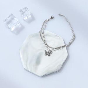 [라일리의류] Rly 써지컬 스틸 나비 두 줄 팔찌 TL006Bc