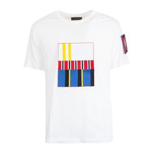 타미힐피거 스트라이프 로고 반팔티셔츠 RE00254 100 BRIGHT WH