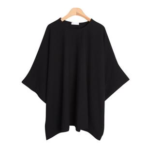 샵앤) 국산 여성 반팔 오버핏 블라우스 BYGO-WBL-3399-블랙