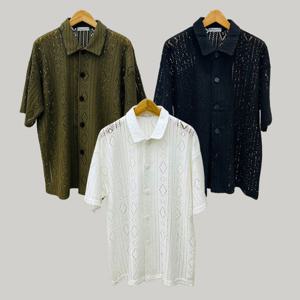 [리빌모아]남자 노마드 너드 체크 포켓 반팔 셔츠 RB-SHH-Q042-