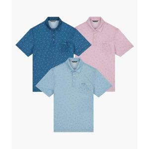 크로커다일 세이브존03 [크로커다일] 폴리 올오버 패턴 카라 티셔츠 SAVZXCDAAATS2462