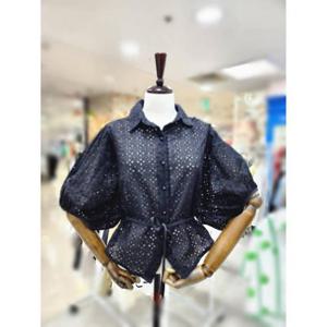 스테파니 세이브존08 레이스 펀칭 블라우스 A24SH4230