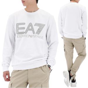 아르마니 M사이즈 럭키찬스 EA7 로고 크루넥 스웨트셔츠 3DPM63 PJSHZ 1100